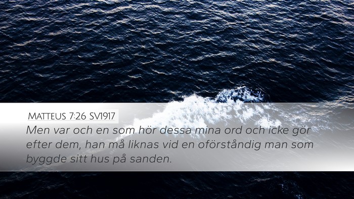 Matteus 7:26 SV1917 Bible Verse Image
