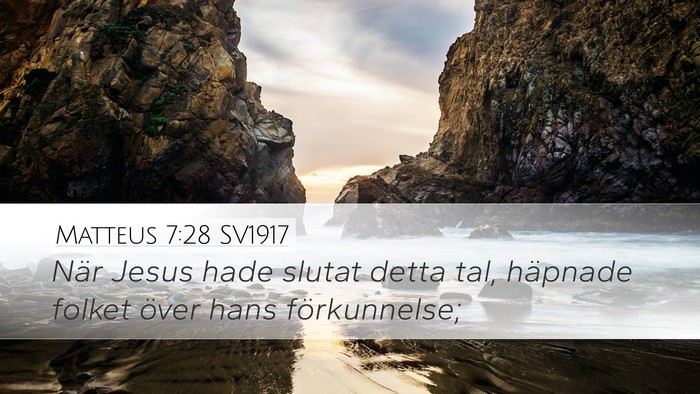 Matteus 7:28 SV1917 Bible Verse Image