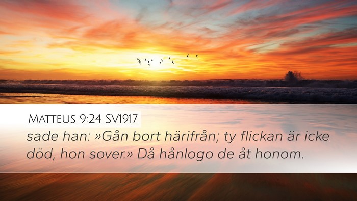 Matteus 9:24 SV1917 Bible Verse Image