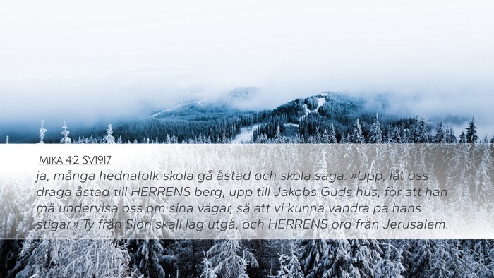 Mika 4:2 SV1917 Bible Verse Image