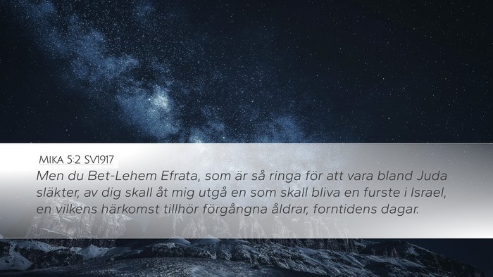 Mika 5:2 SV1917 Bible Verse Image