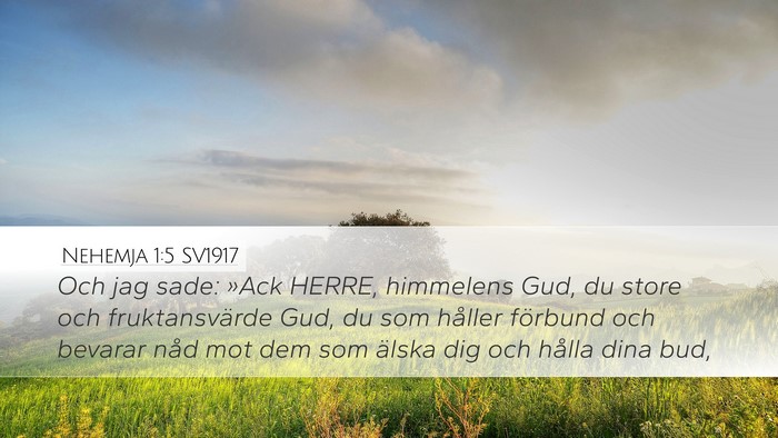 Nehemja 1:5 SV1917 Bible Verse Image