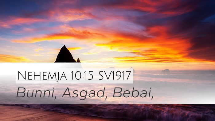 Nehemja 10:15 SV1917 Bible Verse Image