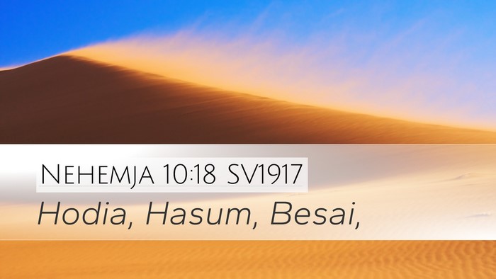Nehemja 10:18 SV1917 Bible Verse Image