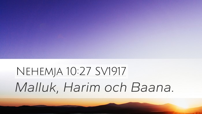 Nehemja 10:27 SV1917 Desktop Wallpaper - Malluk, Harim och - Desktop Bible Verse Wallpaper
