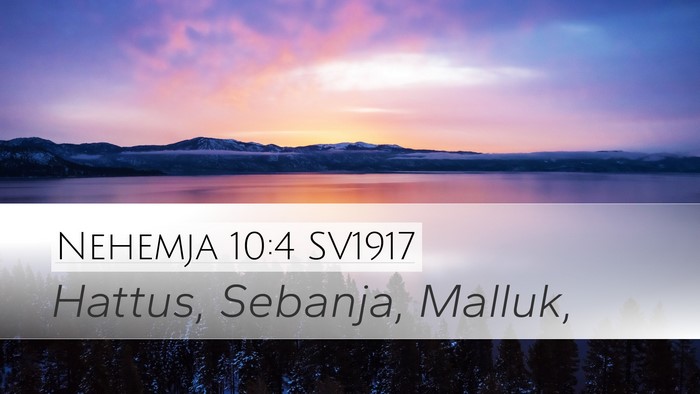 Nehemja 10:4 SV1917 Bible Verse Image