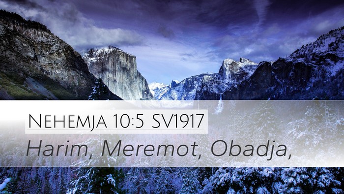 Nehemja 10:5 SV1917 Bible Verse Image