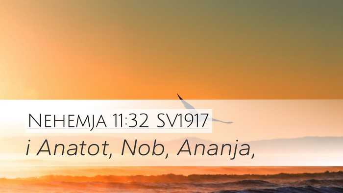 Nehemja 11:32 SV1917 Bible Verse Image