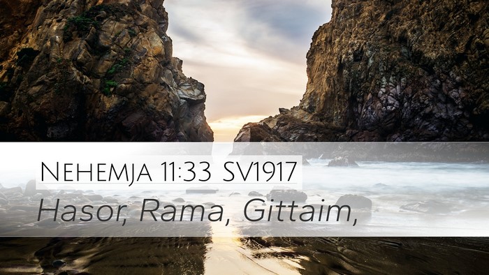 Nehemja 11:33 SV1917 Bible Verse Image