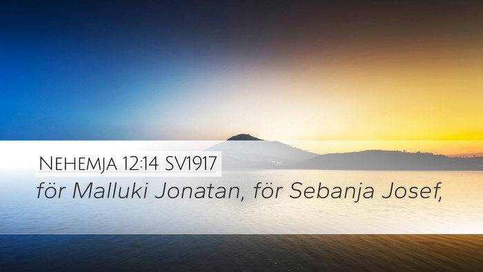 Nehemja 12:14 SV1917 Bible Verse Image