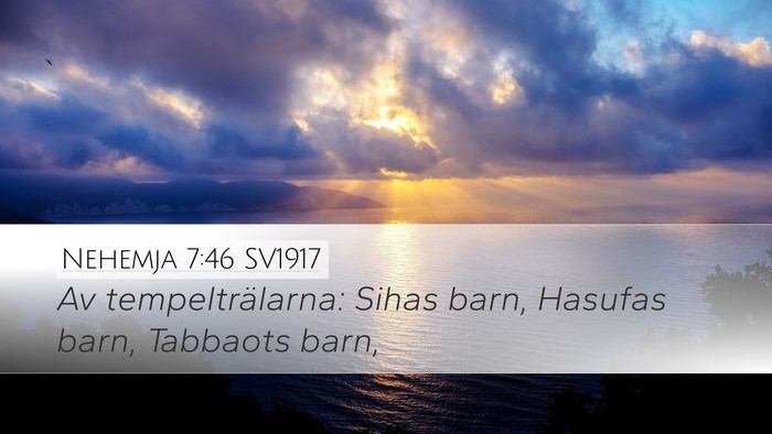 Nehemja 7:46 SV1917 Bible Verse Image