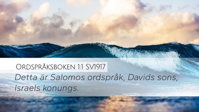 Ordspråksboken 1:1 SV1917 Desktop Wallpaper - Detta är Salomos ordspråk, Davids sons, Israels - Desktop Bible Verse Wallpaper