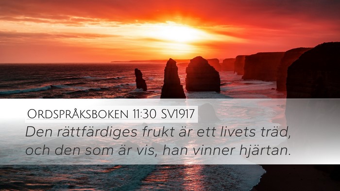 Ordspråksboken 11:30 SV1917 Bible Verse Image