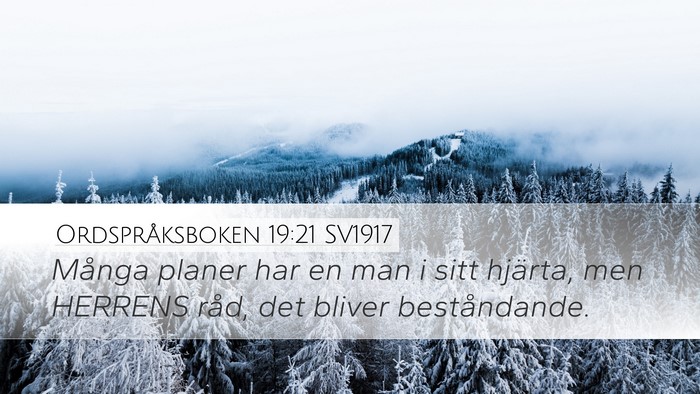 Ordspråksboken 19:21 SV1917 Desktop Wallpaper - Många planer har en man i sitt hjärta, men - Desktop Bible Verse Wallpaper