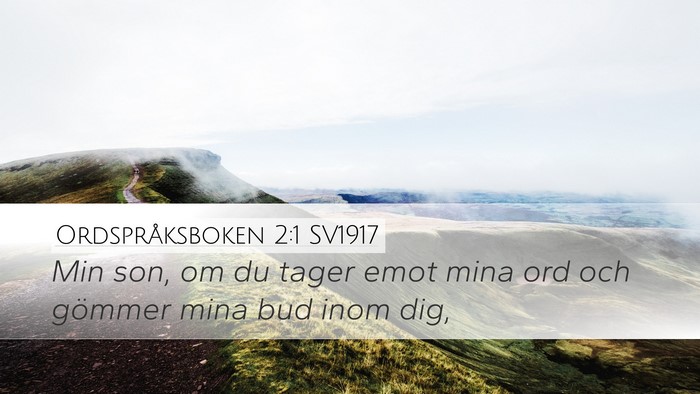 Ordspråksboken 2:1 SV1917 Bible Verse Image