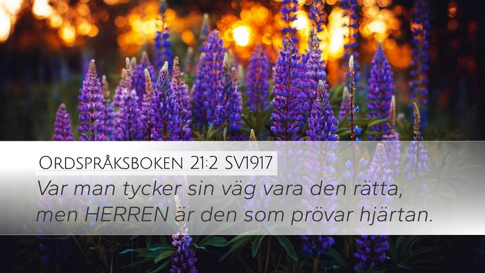 Ordspråksboken 21:2 SV1917 Bible Verse Image