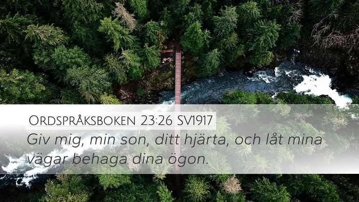 Ordspråksboken 23:26 SV1917 Bible Verse Image