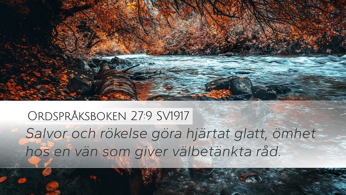 Ordspråksboken 27:9 SV1917 Bible Verse Image