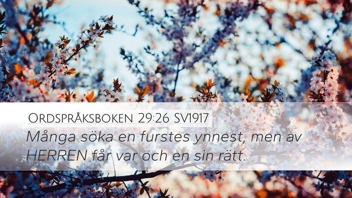 Ordspråksboken 29:26 SV1917 Bible Verse Image