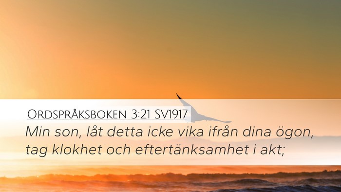 Ordspråksboken 3:21 SV1917 Bible Verse Image