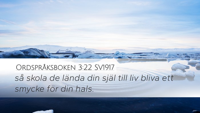 Ordspråksboken 3:22 SV1917 Bible Verse Image