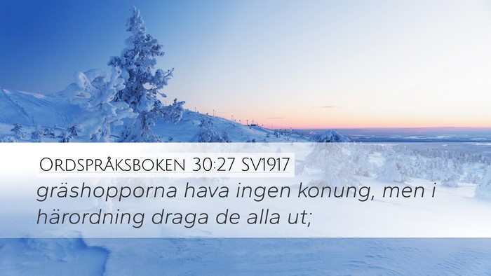 Ordspråksboken 30:27 SV1917 Bible Verse Image