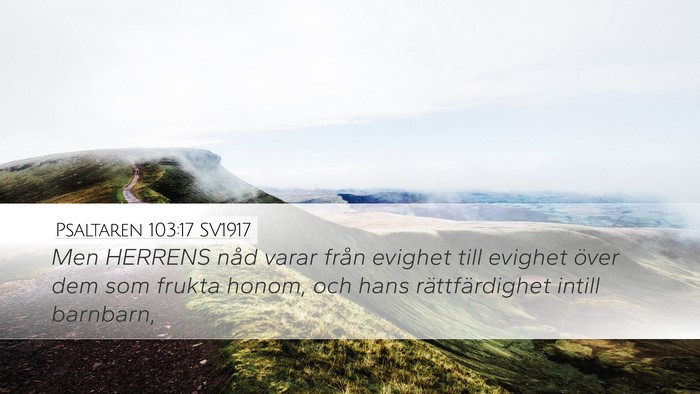 Psaltaren 103:17 SV1917 Bible Verse Image