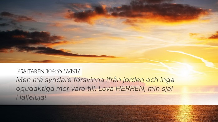 Psaltaren 104:35 SV1917 Bible Verse Image