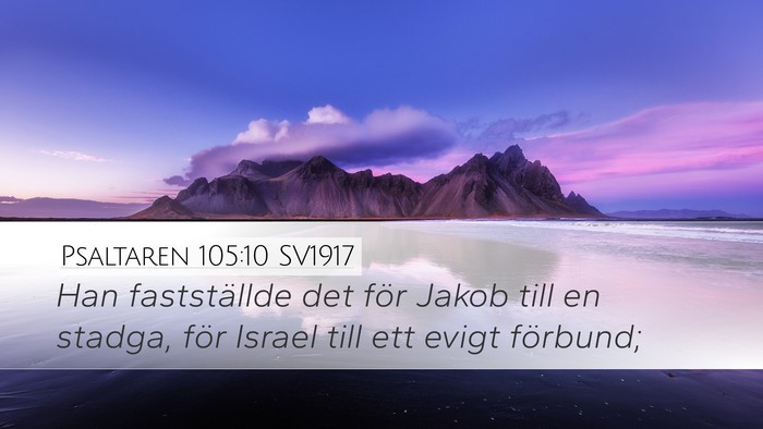 Psaltaren 105:10 SV1917 Desktop Wallpaper - Han fastställde det för Jakob till en stadga, - Desktop Bible Verse Wallpaper
