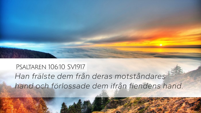Psaltaren 106:10 SV1917 Bible Verse Image