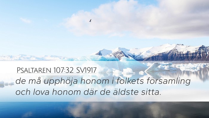 Psaltaren 107:32 SV1917 Bible Verse Image