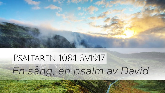 Psaltaren 108:1 SV1917 Bible Verse Image