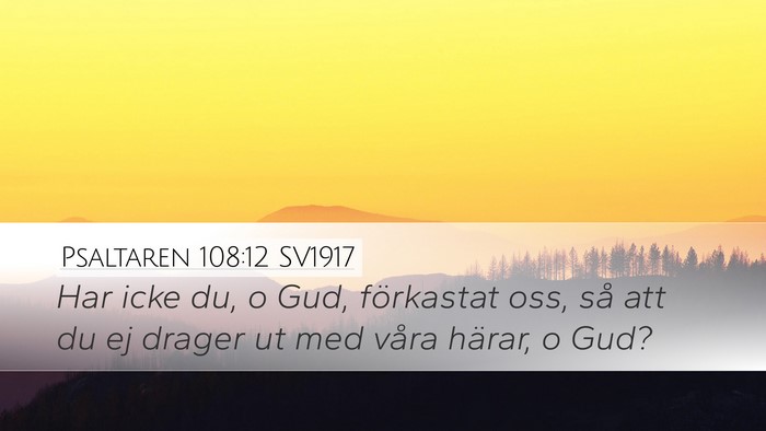 Psaltaren 108:12 SV1917 Bible Verse Image