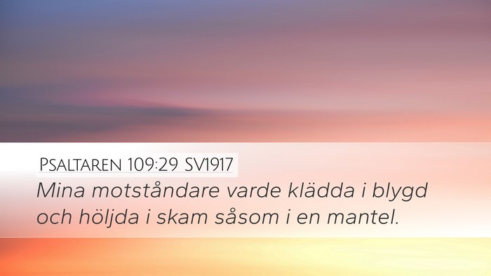 Psaltaren 109:29 SV1917 Bible Verse Image