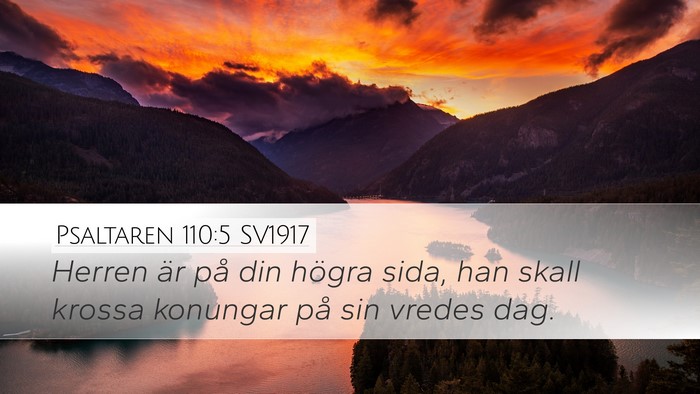 Psaltaren 110:5 SV1917 Bible Verse Image