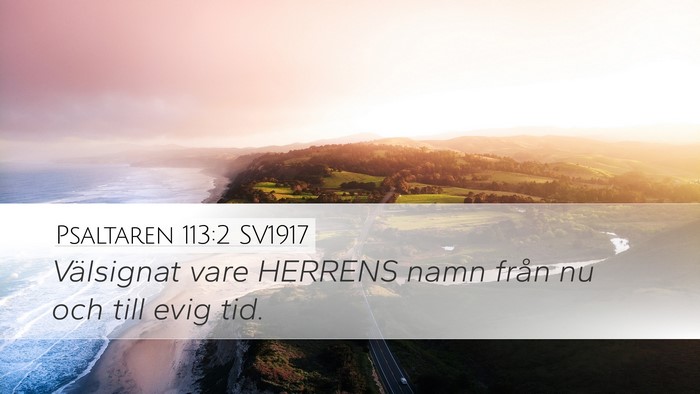 Psaltaren 113:2 SV1917 Bible Verse Image