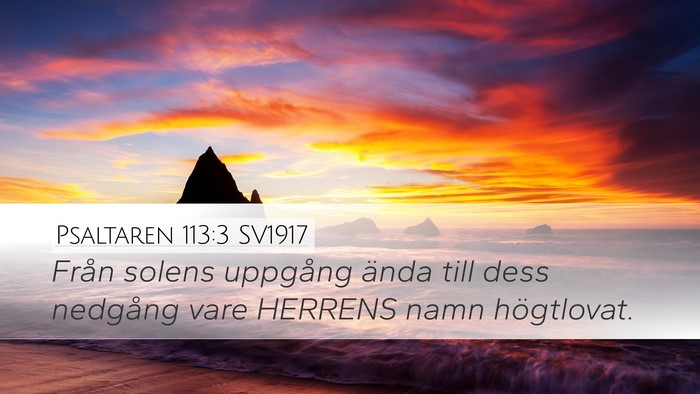 Psaltaren 113:3 SV1917 Bible Verse Image