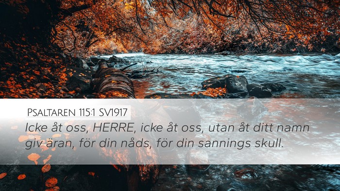 Psaltaren 115:1 SV1917 Bible Verse Image