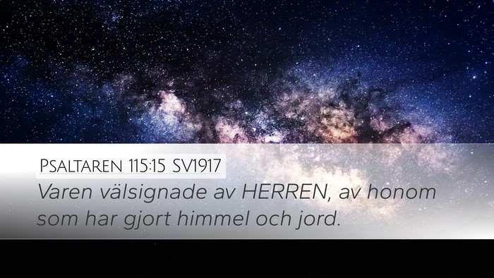 Psaltaren 115:15 SV1917 Bible Verse Image
