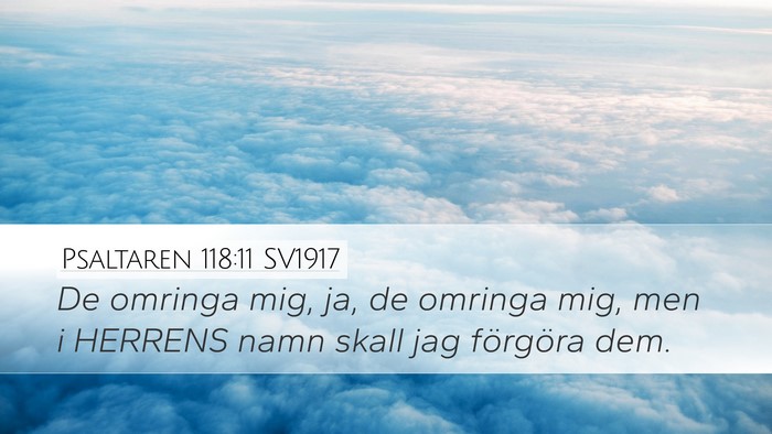 Psaltaren 118:11 SV1917 Bible Verse Image