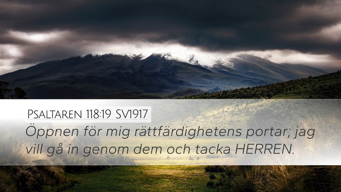 Psaltaren 118:19 SV1917 Bible Verse Image