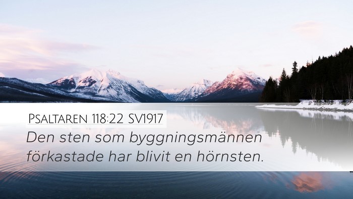 Psaltaren 118:22 SV1917 Bible Verse Image