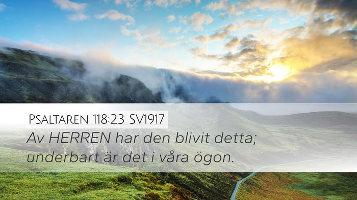 Psaltaren 118:23 SV1917 Bible Verse Image