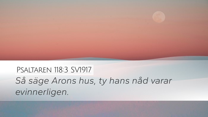 Psaltaren 118:3 SV1917 Bible Verse Image