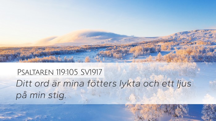 Psaltaren 119:105 SV1917 Bible Verse Image
