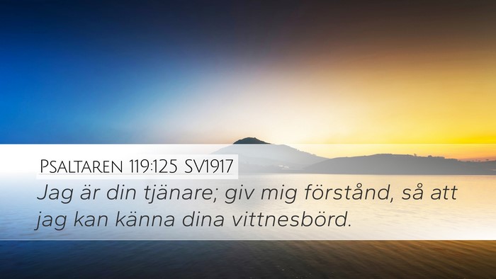Psaltaren 119:125 SV1917 Bible Verse Image