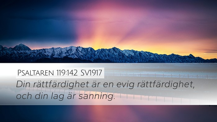 Psaltaren 119:142 SV1917 Bible Verse Image