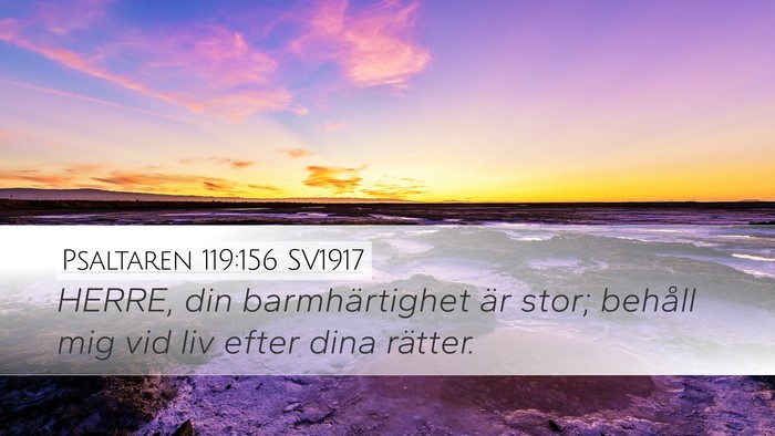Psaltaren 119:156 SV1917 Bible Verse Image