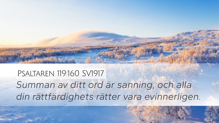 Psaltaren 119:160 SV1917 Bible Verse Image