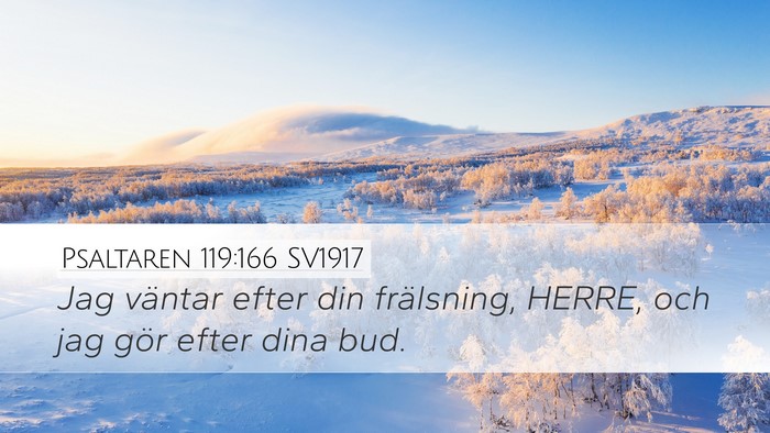 Psaltaren 119:166 SV1917 Bible Verse Image